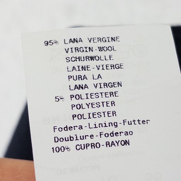 Emporio Armani Sean Line Blazer Mens 46 Wool Blend Dark Navy Blue 3 Button Italy - Picture 11 of 12